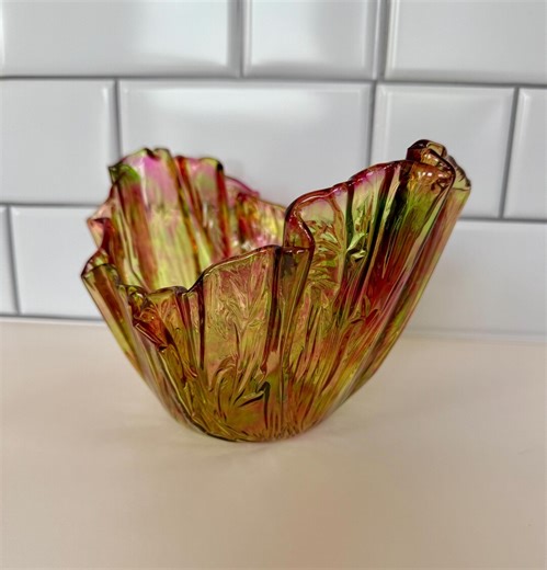 Handcrafted Glasslike Free Form Resin Bowl - Etsy