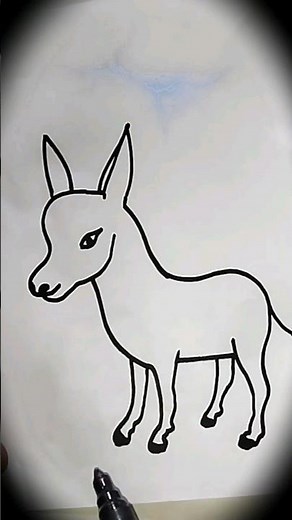 رسم سهل جدا طريقة رسم الحيوانات الاليفه كيف ترسم الحيوانات الاليفه (الحمار)