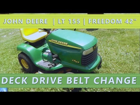 JOHN DEERE LT155 | FREEDOM 42" | #M128733 DECK DRIVE BELT CHANGE