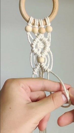 DIY MACRAME HAT HANGER WITH BEADS FOR BEGINNERS #shorts