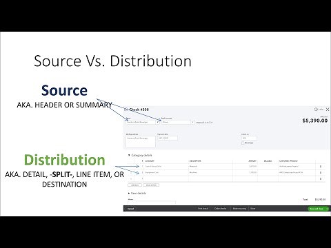 QuickBooks Online: Check Detail Report (Source vs. Distribution)
