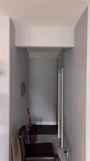 23K views · 273 reactions | Have an ugly bulkhead? Try this!✨ FAUX BEAM REVEAL!! I can’t actually stand looking at these hallways now! This is a great project for any beginner or expert to bring a space some warm and life. Bulkheads can be unsightly but don’t have to be! Follow along as next up, is the entry built-ins and wall treatment! | From House To Home DIY | Facebook