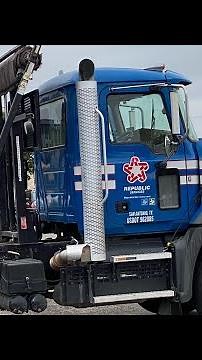 Mack Roll Off truck in action