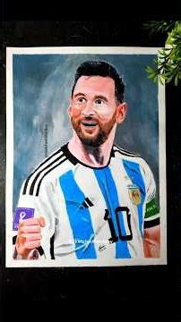 Messi portrait drawing #worldcup #fifaworldcup #football #art
