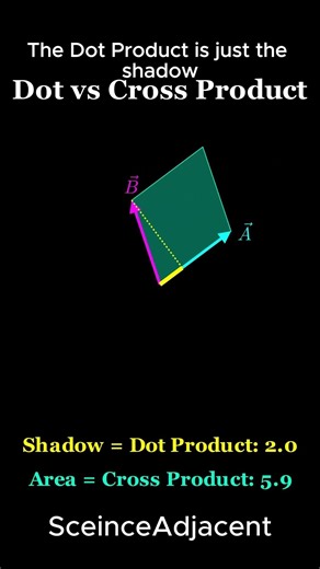 Dot vs Cross Product: The visualization you actually need ⚔️ #maths #vectors #manim