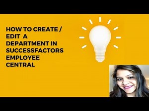 Departments in SuccessFactors Employee Central