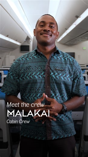 Learn all the tips and tricks from a cabin crew member themselves. Introducing Malakai 👋🏼 From his go-to inflight meals and must-see destinations to the travel hacks he swears by, he’s here to spill all his insider secrets to make your next journey even smoother. Follow along and make sure to say Bula to Malakai on your next flight! 🌍 #fijiairways #meetthecrew #flyfijiairways #bulaspirit #bula #cabincrew #aircraft | Fiji Airways