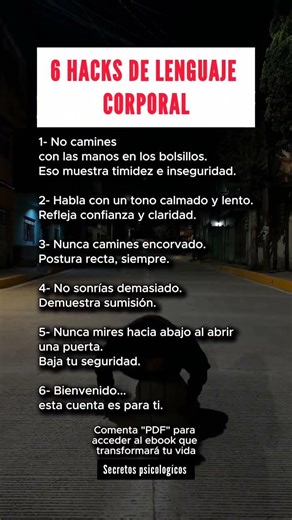 6 hacks de lenguaje corporal #psicología