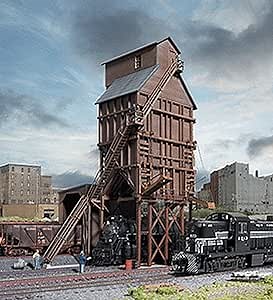 Walthers Cornerstone Series® N Scale Wood Coaling Tower - Kit 3-5/8 x 2-1/4 x 6-1/2" 9.2 x 5.7 x 16.5cm