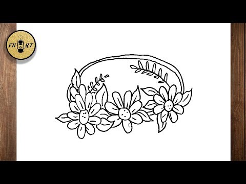 How to draw a flower crown easy step by step