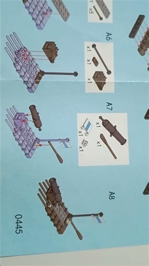 Mapa montagem Blocos INBLOX Piratas 58PÇS