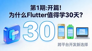 Flutter 极速入门指南！第一期 开篇 为什么Flutter值得学30天