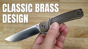 Watch Best Budget Drop Point Knife Brass Handles QSP Osprey on Amazon Live