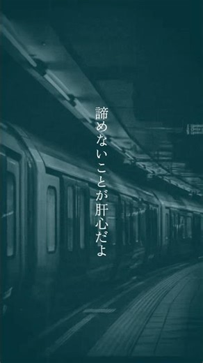 諦めないことが肝心だよ#名言 #名言集