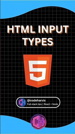 HTML Input Types : A Comprehensive Guide