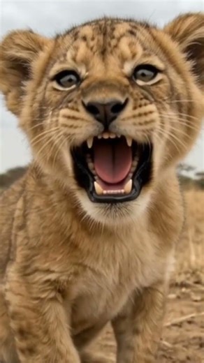 #cartoon Crying Lion Baby