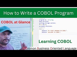 How to Write a COBOL Program ?