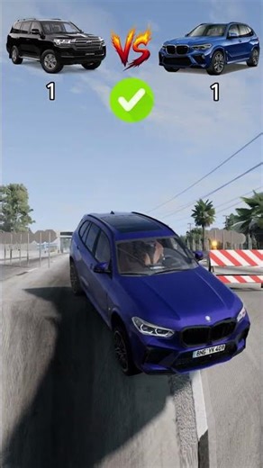 Luxury vs Reliability 🚙 X5 vs Land Cruiser 200 #beamngdrive #shorts #car