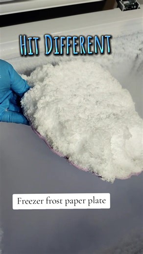 Enjoying Unique Freezer Frost on a Paper Plate