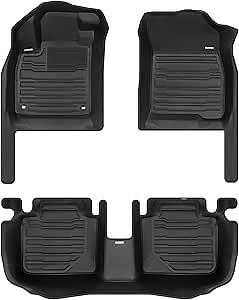 Amazon.com: TuxMat - for Hyundai Ioniq 5 2022-2024 Models - Custom Car Mats - Maximum Coverage, All Weather, Laser Measured - This Full Set Includes 1st and 2nd Rows Black : Automotive