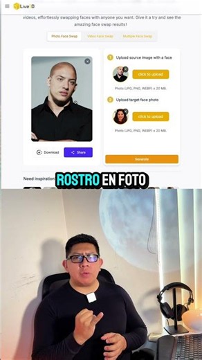 Post 397 | Upload a photo and this AI swaps the face instantly