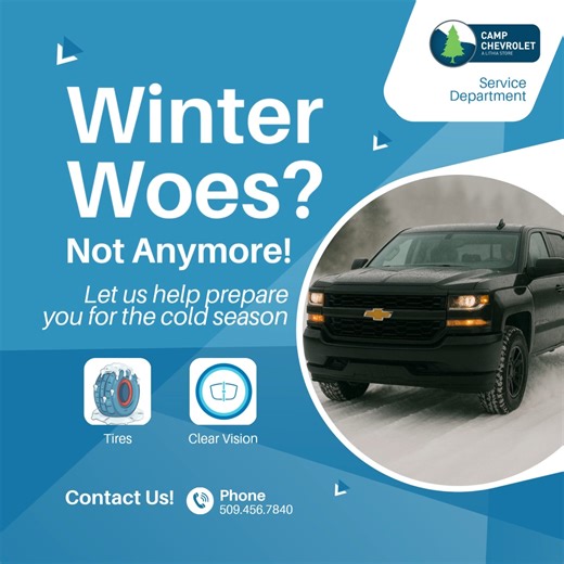 Brrrrrr! How many of you have been having to run that heater/defrost in the mornings? Jack Frost and Old Man Winter are knocking on our doors! Let the skilled technicians in the Camp Chevrolet Service Center prepare your vehicle for the cold weather. Take advantage of our 'Buy 3 Get 1 for $1' tire offer before it expires at the end of the November. Visit campchevrolet.com for valuable savings offers that will help you during these cold commutes! #campchevrolet #happycampers #wellmaintainedvehicl