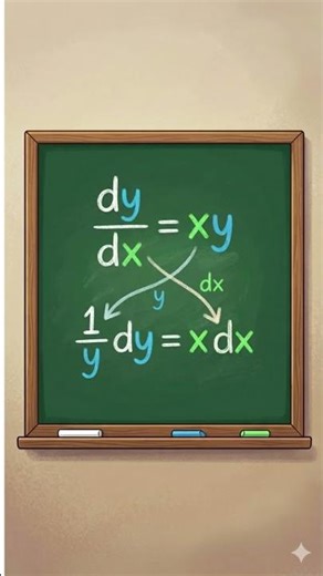 Separation of Variables (Diff Eqs Explained!) #shortvideo #maths #mathematics #exam #short