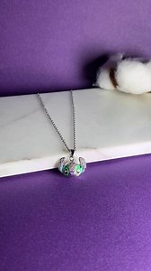 Stitch Necklace – Enamel Cartoon Pendant, Stainless Steel Chain - Etsy