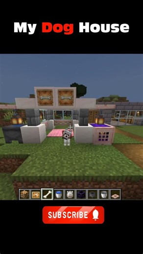 Easy Dog house Tutorial #minecraft #minecraftshorts