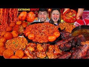 🥵100X Level SPICY CHALLENGE 🌶️ SPICIEST NOODLES, C-MOMO, CHATPATEY, PANIPURI & Chicken Wings 🔥