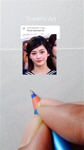 illit Iroha drawing with her name | Soren's Art #kpop #illit #iroha #drawing #art #sjram