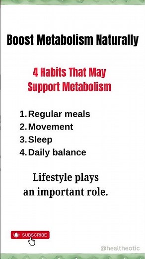 4 Habits That Support Metabolism #healthtips #fitness #healthshorts #viralshorts