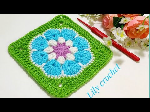 How to crochet African flower granny square