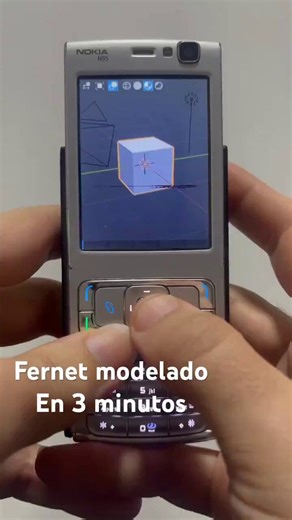 3D modeling a Fernet bottle on a 2007 NokiaThe author is Dante Leoncini, an Argentine programmer and 3D designer who built Blendersito from scratch in C/C++ for Symbian OS starting around 2022.