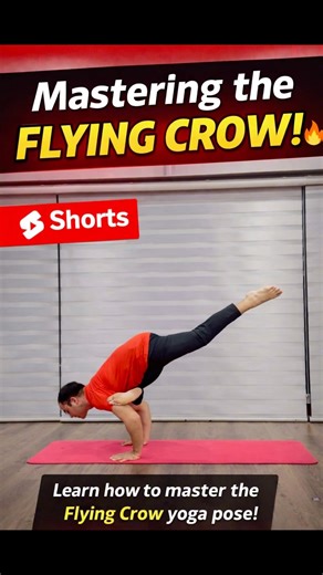 Master the Flying Crow Pose 🧘‍♂️🔥