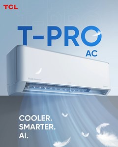 12K views · 108 reactions | Experience AI-powered cooling with the TCL T PRO AC! ❄ This smart air conditioner adapts to your preferences, optimizes energy use, and delivers instant cooling – exactly how you like it. Ready to stay cool all summer long? Learn More: https://rb.gy/qi4hmc #TCL #TCLPakistan #InspirePassion #InspireGreatness #3DAirFlowTechnology #comfort #breeze #gentlebreeze #selfcleaning #HeatAndCool | TCL Electronics | Facebook