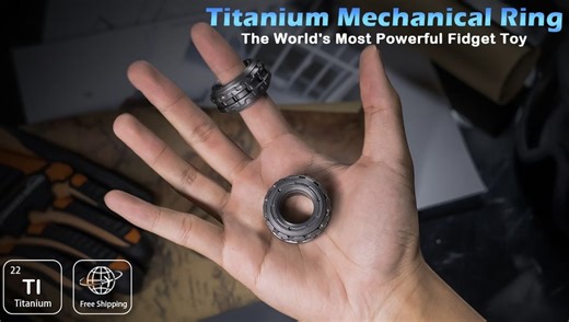 9-Zone Titanium Mechanical Fidget Ring : The Ultimate EDC Stress-Relief Accessory