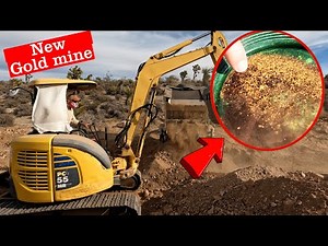 Excavator Strikes Placer Gold Bonanza Prospecting New Mine🔑🌟'