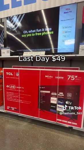 Last day for factory clearance! VIZIO 75” 4K Smart TV