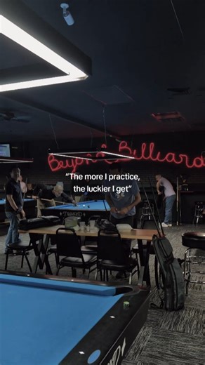 Success in pool is not random. It is repetition. It is hours at the table when nobody is watching. It is missed shots turned into lessons and drills turned into confidence. This is your daily motivation reminder that luck is built. Every rack, every break, every tough position is shaping your mindset. The players who look lucky are the ones who put in the work. Beyond Billiards is a pool hall located in Davie, FL #creatorsearchinsights #motivationmindset #poolplayer #dailyquotes #billiards | Bey