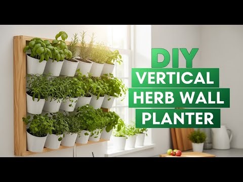 “DIY Vertical Herb Wall Planter | Fresh Kitchen Garden at Home”📜 Description