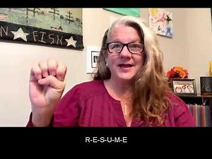 ASL sign for RESUME