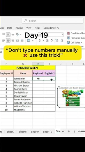 Stop Typing Numbers! Let Excel Do It 😲