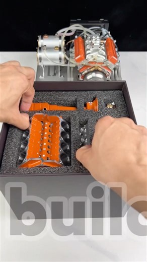 V8 Engine Unboxing and Star-Up. #engine #engineering #model #v8 #kit