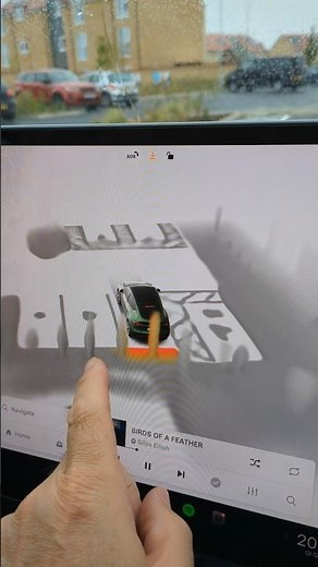 Tesla Park Assist sees road markings & parking bay lines