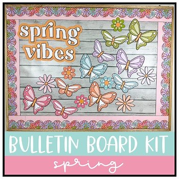 Spring Bulletin Board Kit | Butterfly Theme | April Classroom Decor Ideas