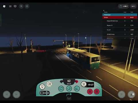 RBLX Czech bus simulator 2 : Ikarus Bus 🔵 🤍 driving at midnight 10:00 pm. Driving Midnight.