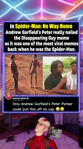 Andrew Garfield’s Peter Recreated Disappearing Guy Meme in Spider-Man: No Way Home