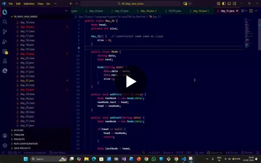 Implementing Singly Linked List in Java | Mohd Shaad posted on the topic | LinkedIn