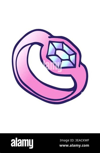 pressure popping animation of vector gradient illustration cartoon diamond ring Stock Video Footage - Alamy